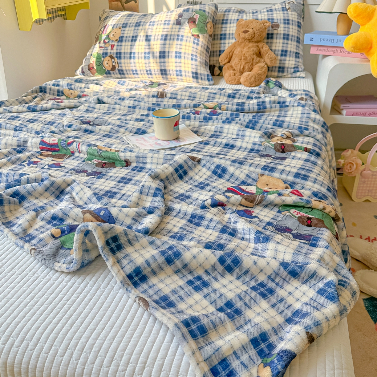 91家纺网 家纺一手货源 找家纺 （总）韩巢家纺 2025新款四季可用牛奶绒多功能毛毯