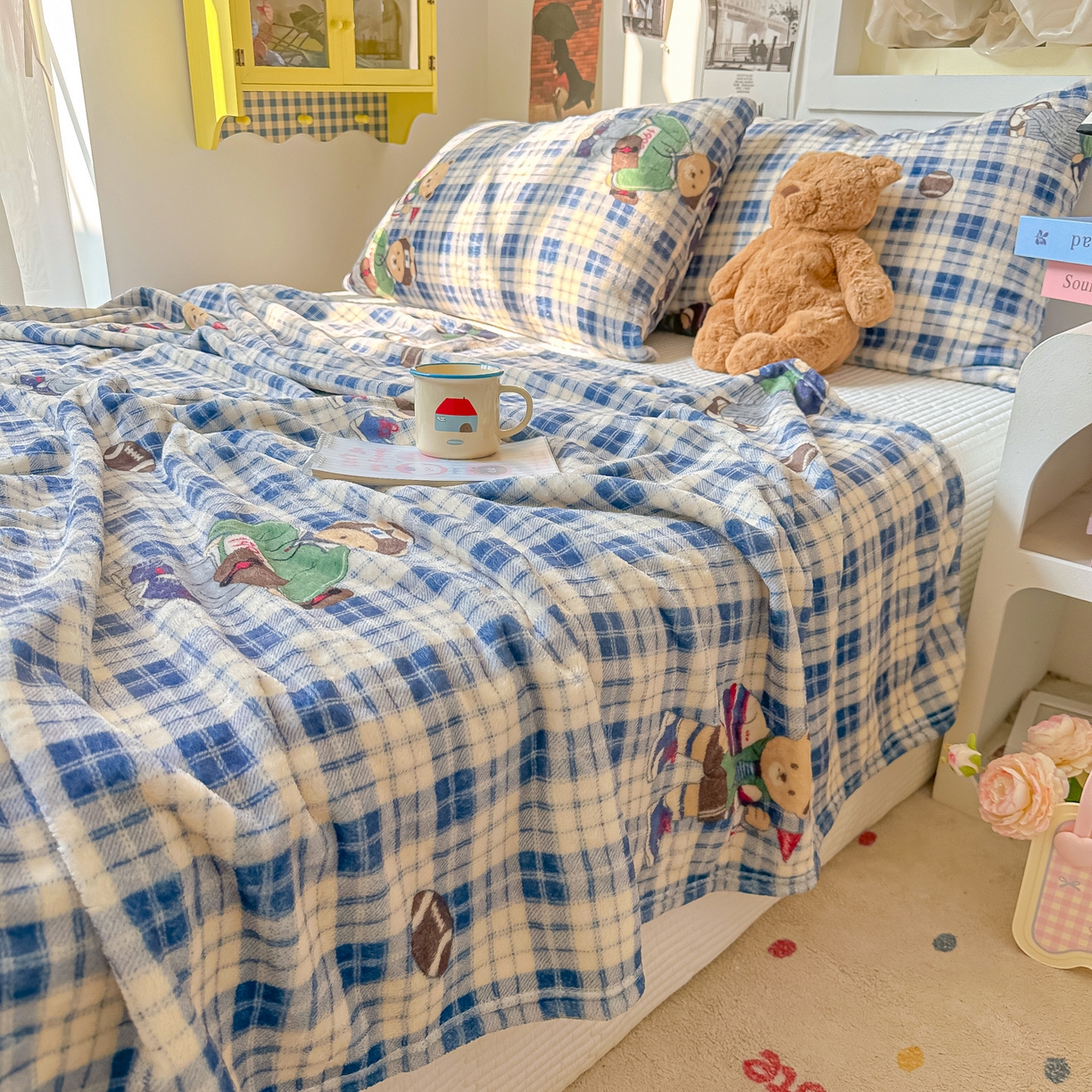 91家纺网 家纺一手货源 找家纺 （总）韩巢家纺 2025新款四季可用牛奶绒多功能毛毯