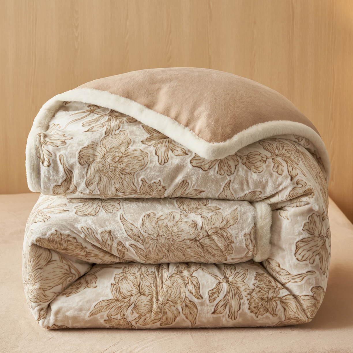 91家纺网 家纺一手货源 找家纺 晨曦家纺 2025新款兔毛包边雕花琅花牛奶绒四件套复古高级感轻奢 爱伦娜