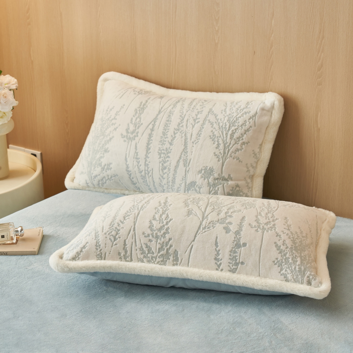 91家纺网 家纺一手货源 找家纺 晨曦家纺 2025新款兔毛包边雕花琅花牛奶绒四件套复古高级感轻奢 兰亭序