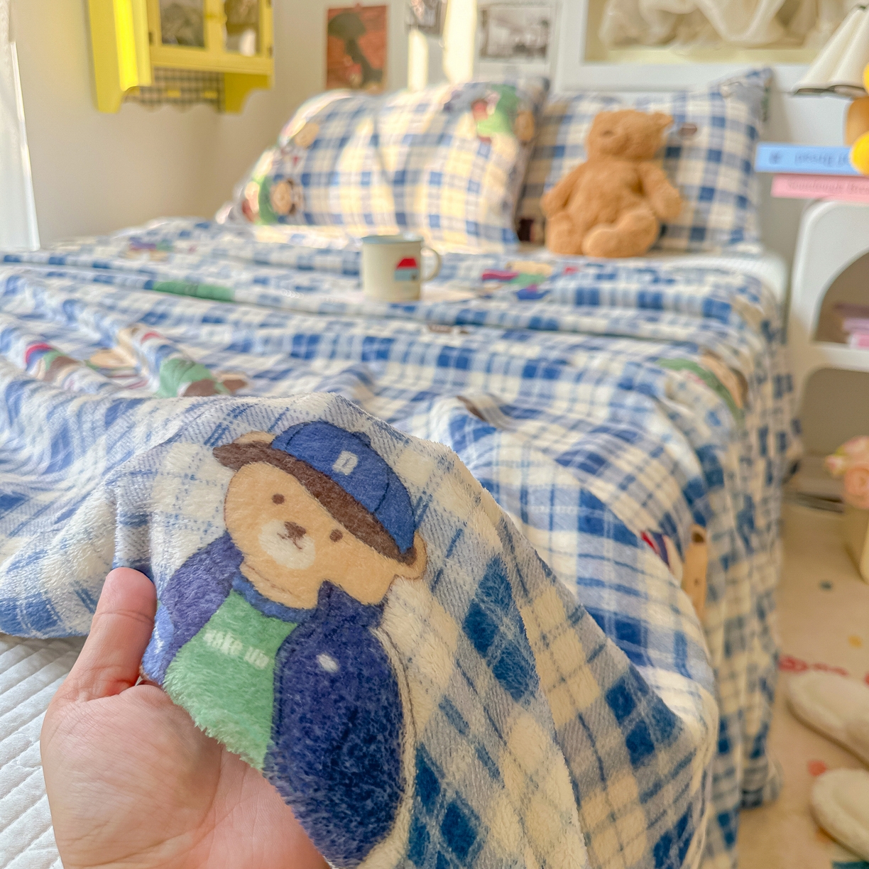 91家纺网 家纺一手货源 找家纺 （总）韩巢家纺 2025新款四季可用牛奶绒多功能毛毯