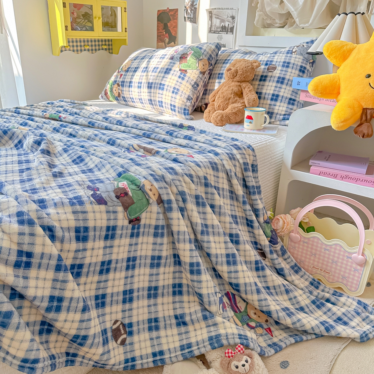 91家纺网 家纺一手货源 找家纺 （总）韩巢家纺 2025新款四季可用牛奶绒多功能毛毯