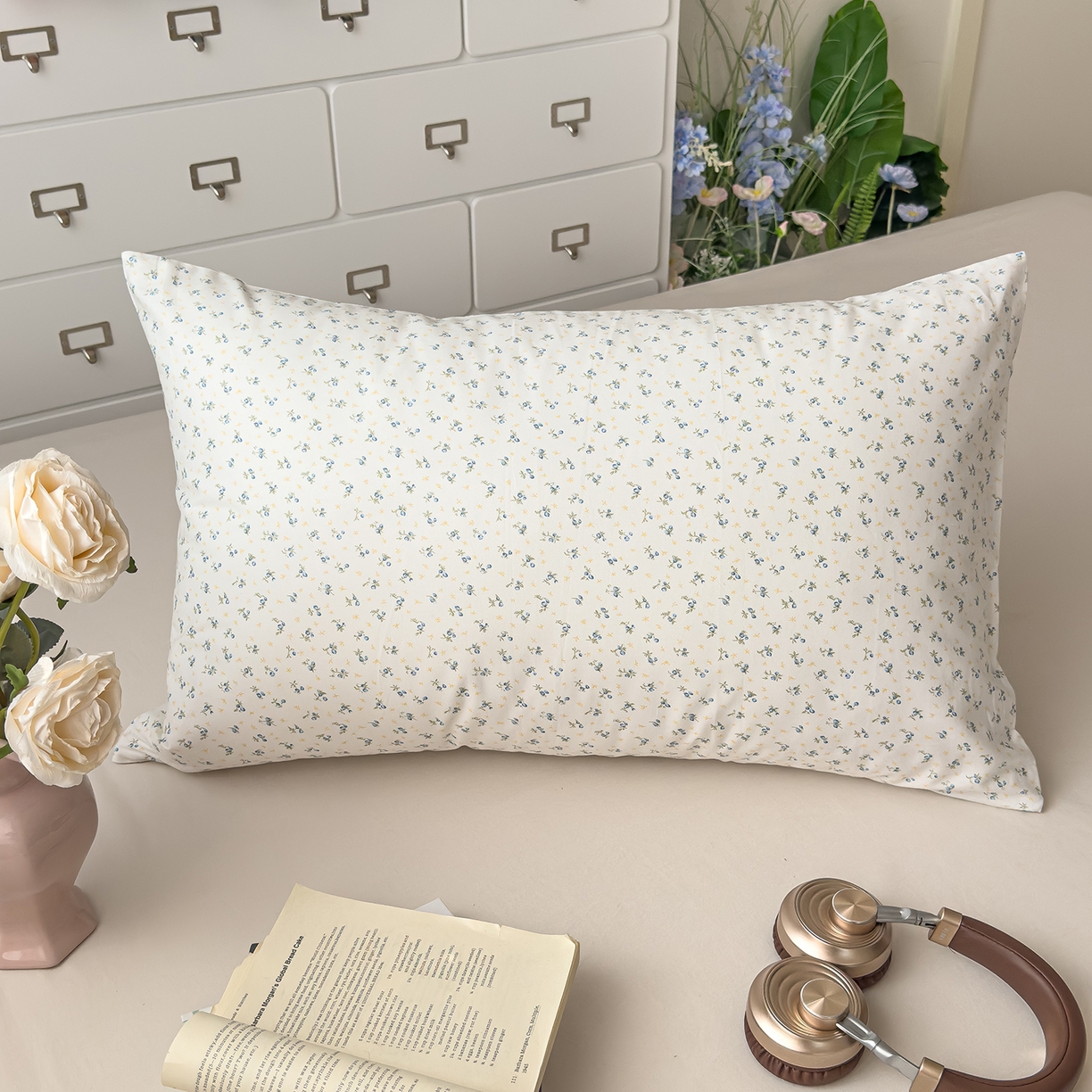 91家纺网 家纺一手货源 找家纺 （总）对白 2025新款全棉色织水洗棉单品枕套