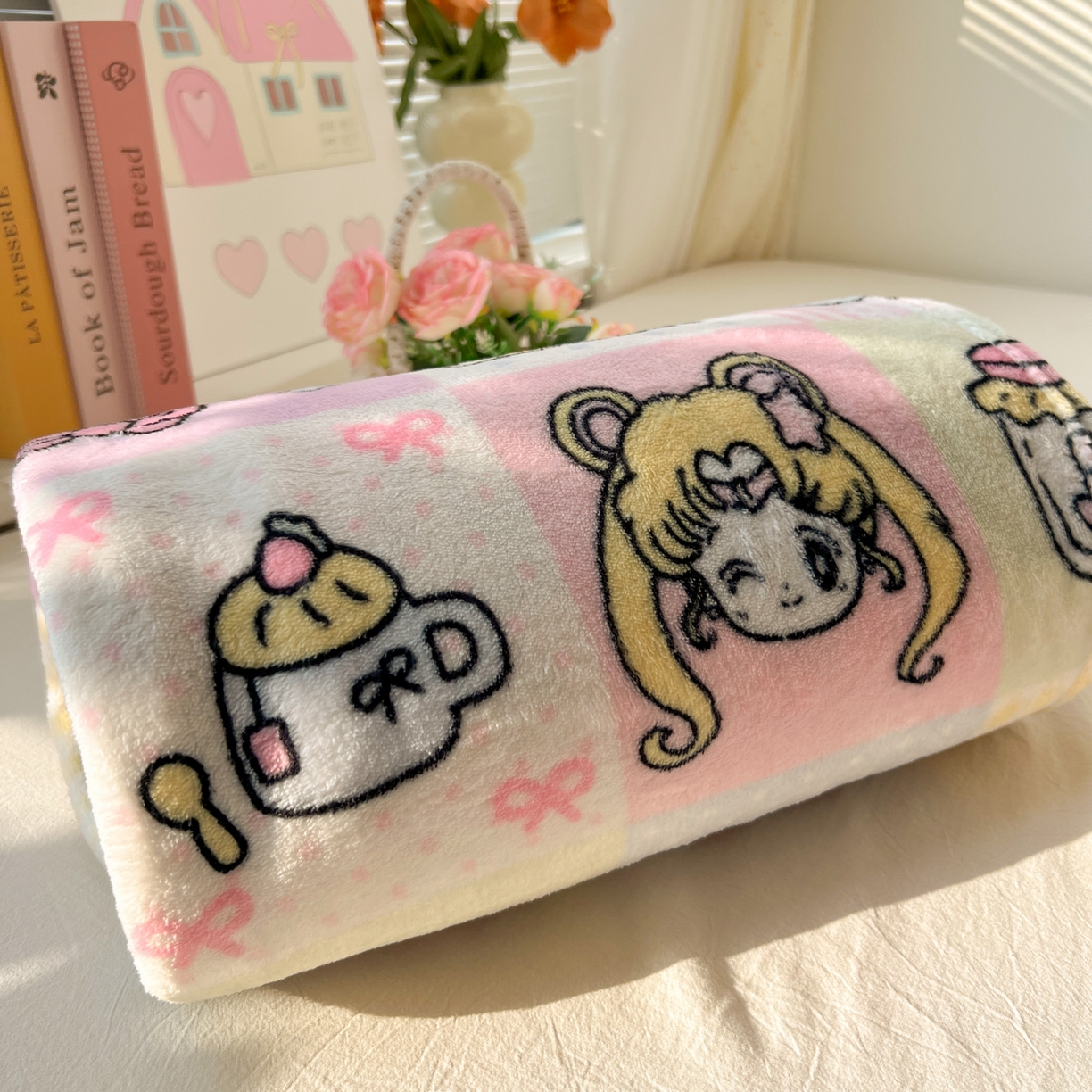 韩巢家纺 2025新款四季可用牛奶绒多功能毛毯 少女战士