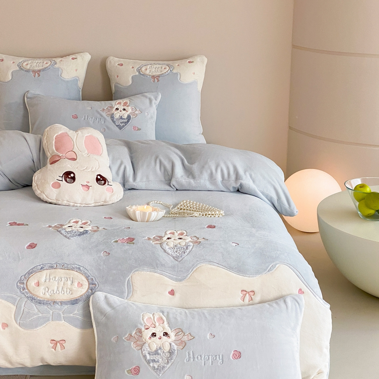 91家纺网 家纺一手货源 找家纺 （总）MIU缪家居 2025新款牛奶绒四件套-快乐甜心