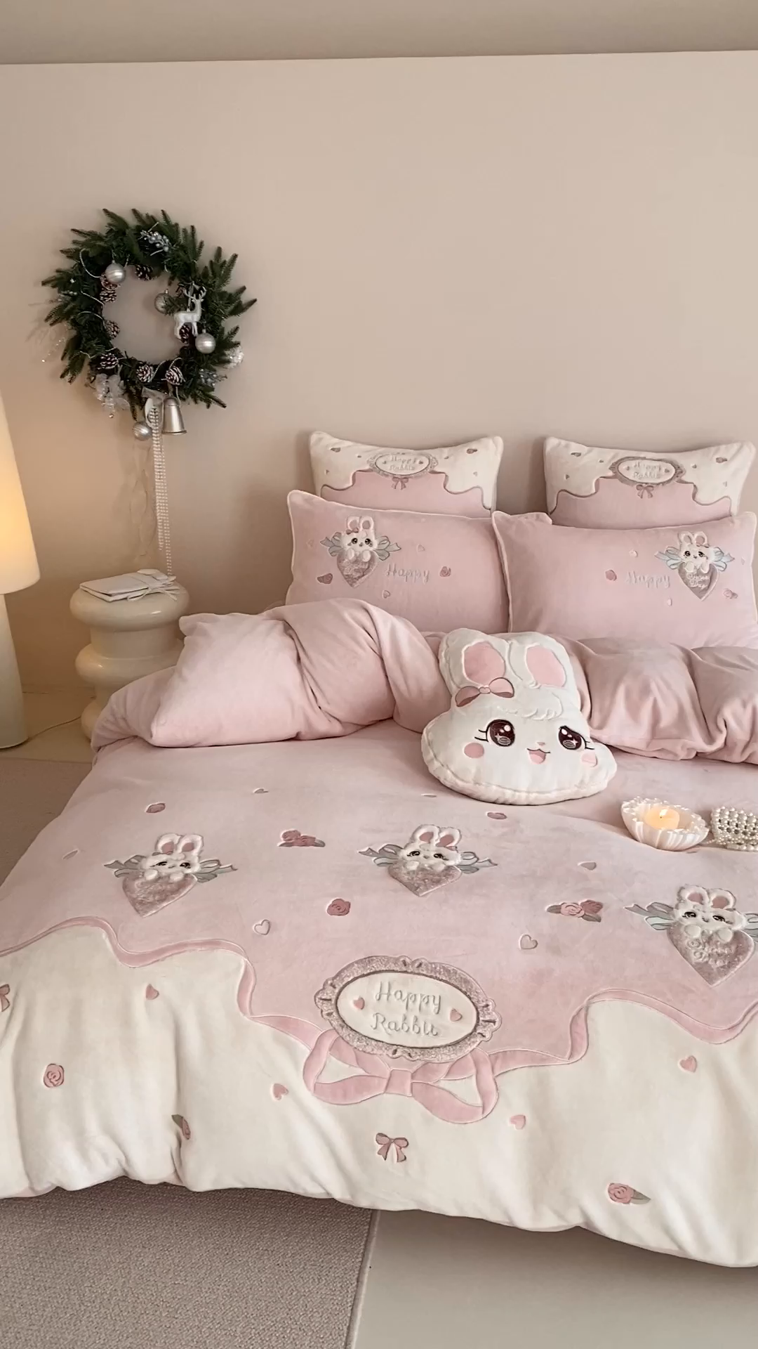 91家纺网 家纺一手货源 找家纺 （总）MIU缪家居 2025新款牛奶绒四件套-快乐甜心