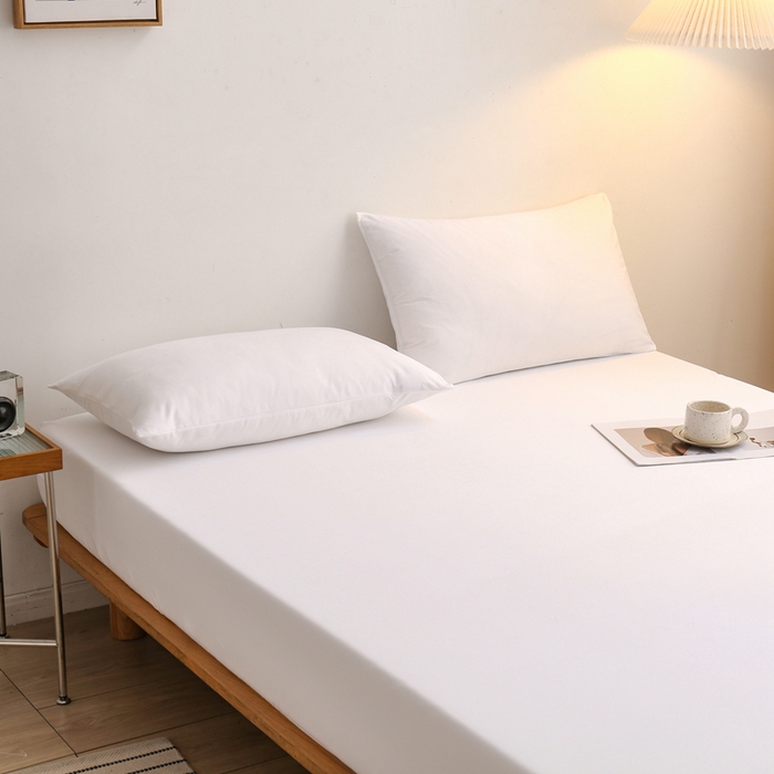 91家纺网 家纺一手货源 找家纺 啊雅家居 2025新款简约单人床笠双人床笠水洗磨毛床笠 大白