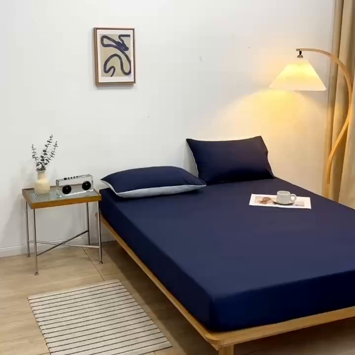 91家纺网 家纺一手货源 找家纺 （总）啊雅家居 2025新款简约单人床笠双人床笠水洗磨毛床笠