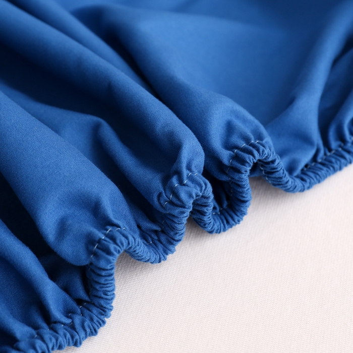 91家纺网 家纺一手货源 找家纺 啊雅家居 2025新款简约单人床笠双人床笠水洗磨毛床笠 克莱因蓝