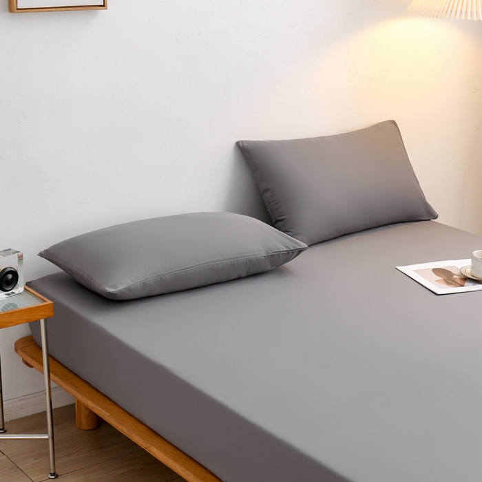 91家纺网 家纺一手货源 找家纺 啊雅家居 2025新款简约单人床笠双人床笠水洗磨毛床笠 深灰