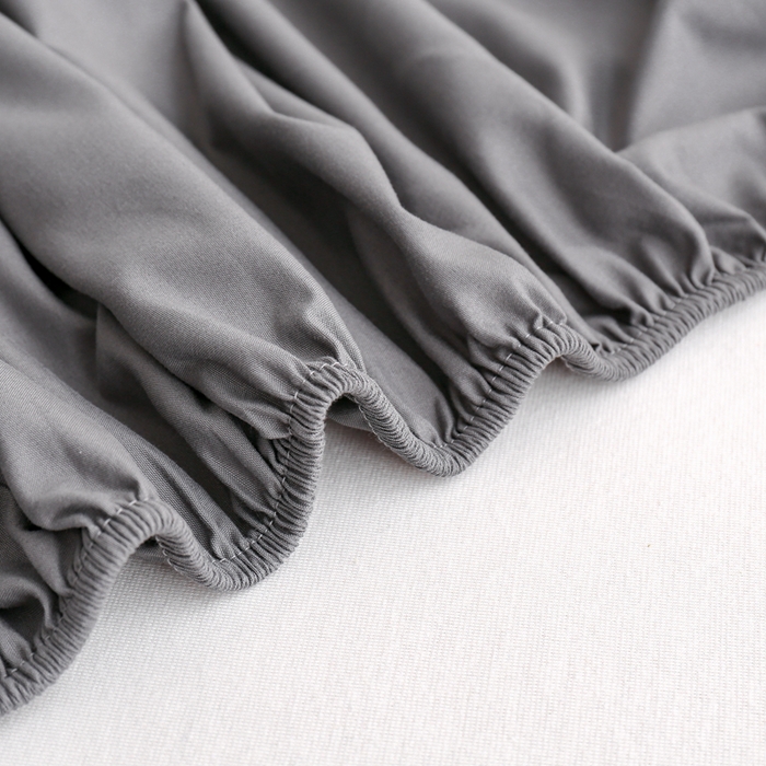 91家纺网 家纺一手货源 找家纺 啊雅家居 2025新款简约单人床笠双人床笠水洗磨毛床笠 深灰