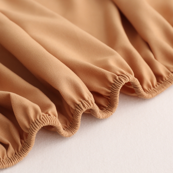 91家纺网 家纺一手货源 找家纺 啊雅家居 2025新款简约单人床笠双人床笠水洗磨毛床笠 咖色