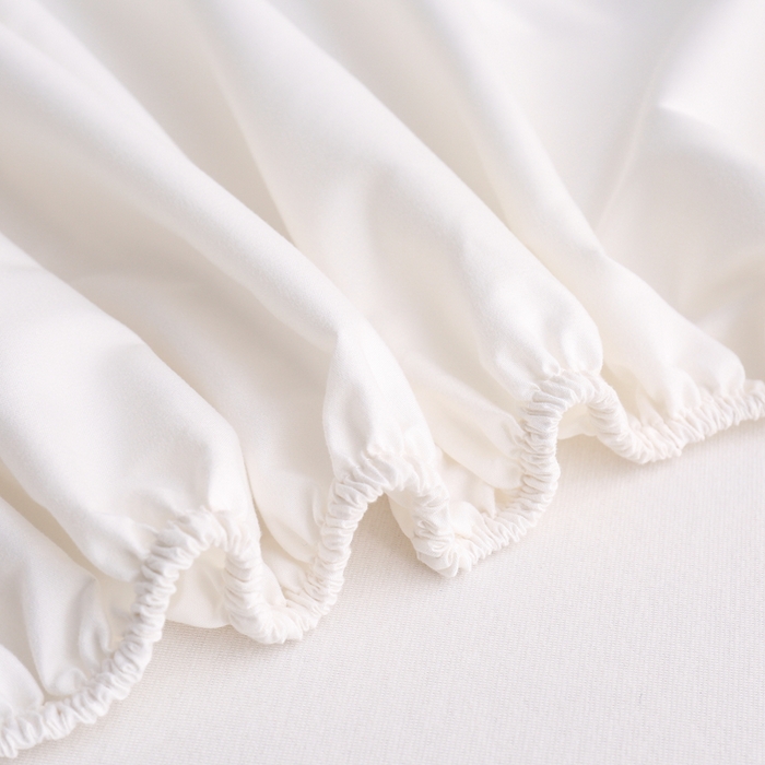 91家纺网 家纺一手货源 找家纺 啊雅家居 2025新款简约单人床笠双人床笠水洗磨毛床笠 米白