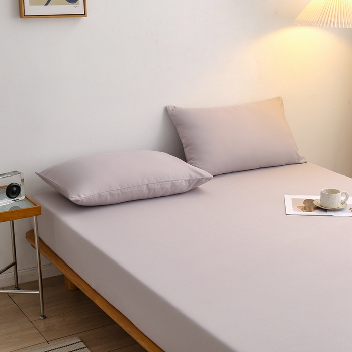 91家纺网 家纺一手货源 找家纺 啊雅家居 2025新款简约单人床笠双人床笠水洗磨毛床笠 浅灰