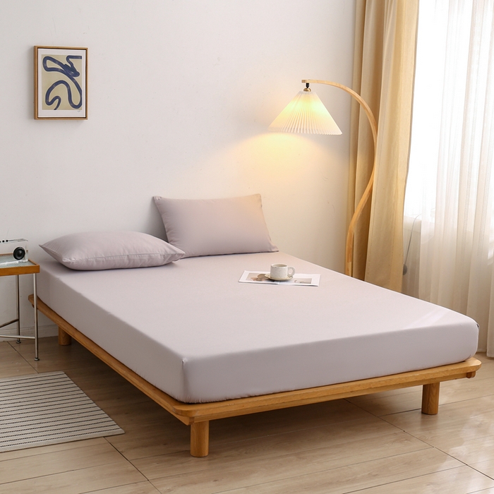 91家纺网 家纺一手货源 找家纺 啊雅家居 2025新款简约单人床笠双人床笠水洗磨毛床笠 浅灰