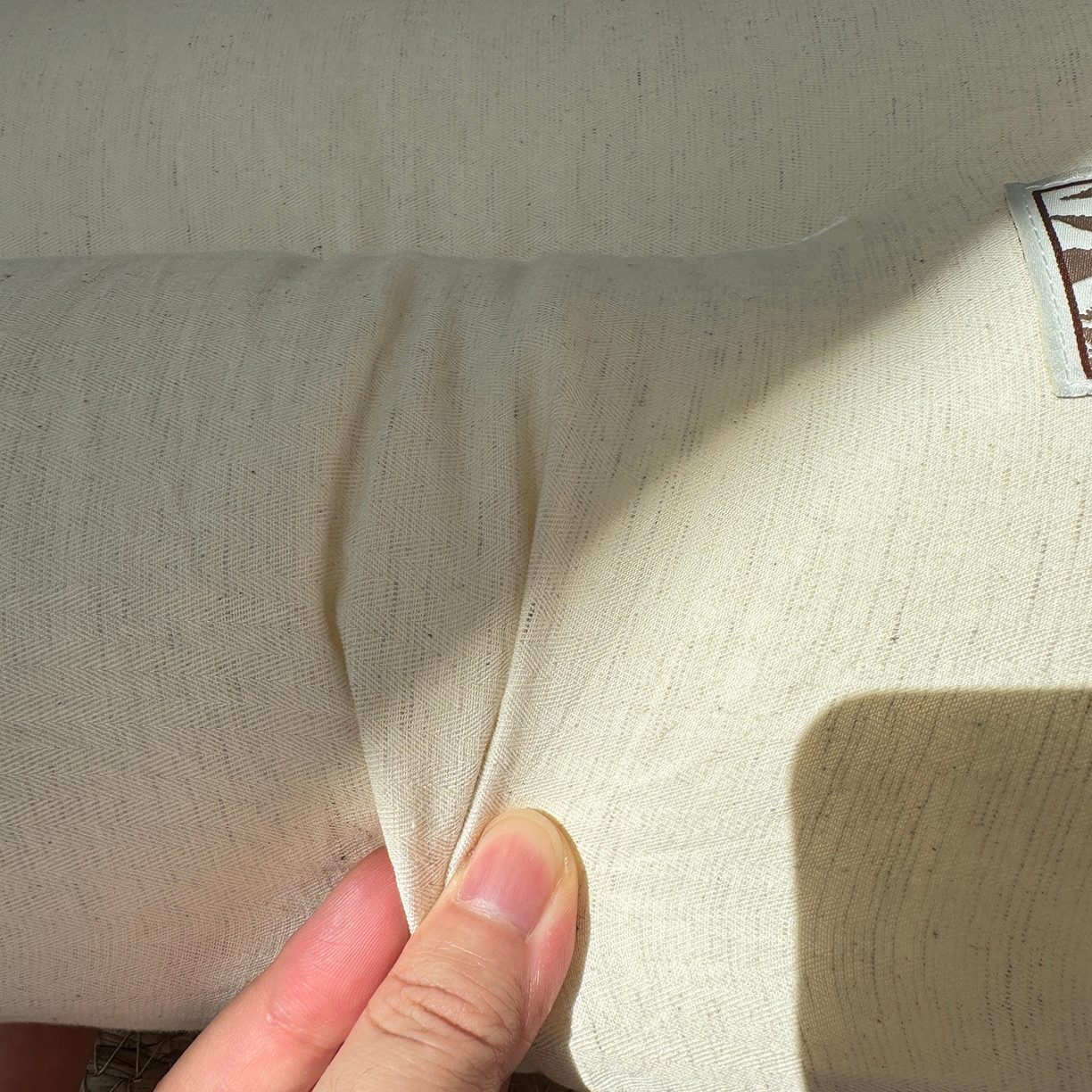 91家纺网 家纺一手货源 找家纺 昕科 2025新款自然棉麻枕-实拍版-生态棉麻枕头成人性价比亚麻枕芯 自然棉麻枕-低枕【单只装】