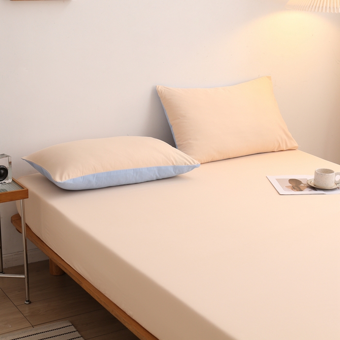 91家纺网 家纺一手货源 找家纺 啊雅家居 2025新款简约单人床笠双人床笠水洗磨毛床笠 黄