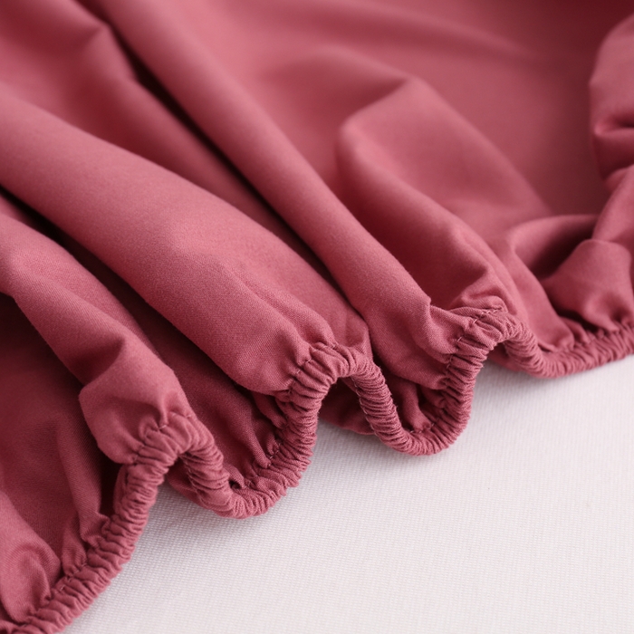 91家纺网 家纺一手货源 找家纺 啊雅家居 2025新款简约单人床笠双人床笠水洗磨毛床笠 豆沙