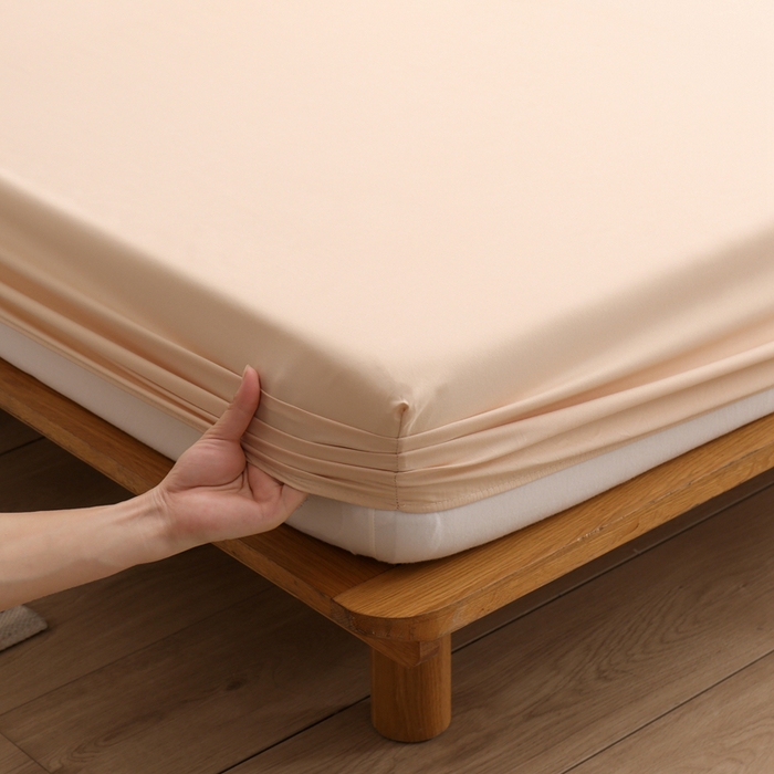 91家纺网 家纺一手货源 找家纺 啊雅家居 2025新款简约单人床笠双人床笠水洗磨毛床笠 黄