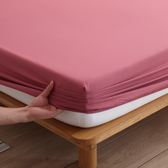 91家纺网 家纺一手货源 找家纺 啊雅家居 2025新款简约单人床笠双人床笠水洗磨毛床笠 豆沙