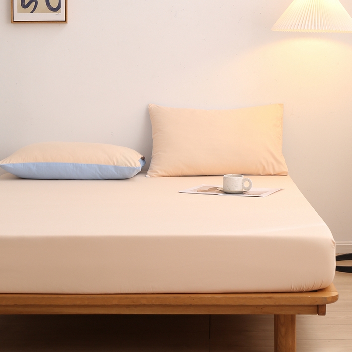 91家纺网 家纺一手货源 找家纺 啊雅家居 2025新款简约单人床笠双人床笠水洗磨毛床笠 黄