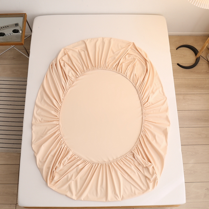 91家纺网 家纺一手货源 找家纺 啊雅家居 2025新款简约单人床笠双人床笠水洗磨毛床笠 黄