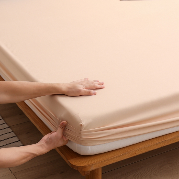 91家纺网 家纺一手货源 找家纺 啊雅家居 2025新款简约单人床笠双人床笠水洗磨毛床笠 黄