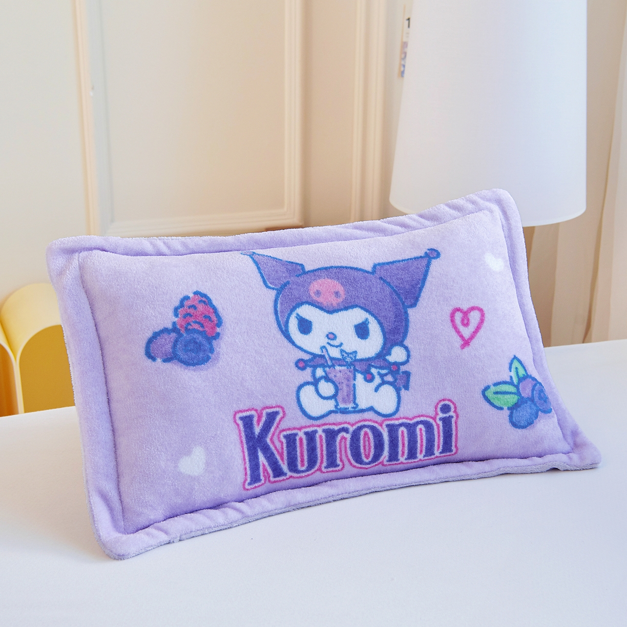 91家纺网 家纺一手货源 找家纺 （总）乐秀家纺 2025新款三丽鸥大版定位牛奶绒卡通枕套冬季幼儿园枕头枕套