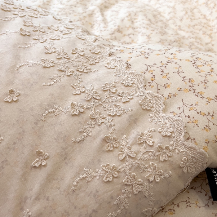 91家纺网 家纺一手货源 找家纺 （总）米菲 2025新款全棉双层纱花边被被子被芯