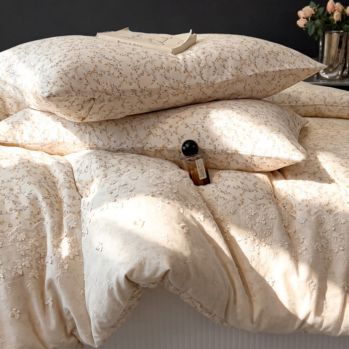 91家纺网 家纺一手货源 找家纺 （总）米菲 2025新款全棉双层纱花边被被子被芯