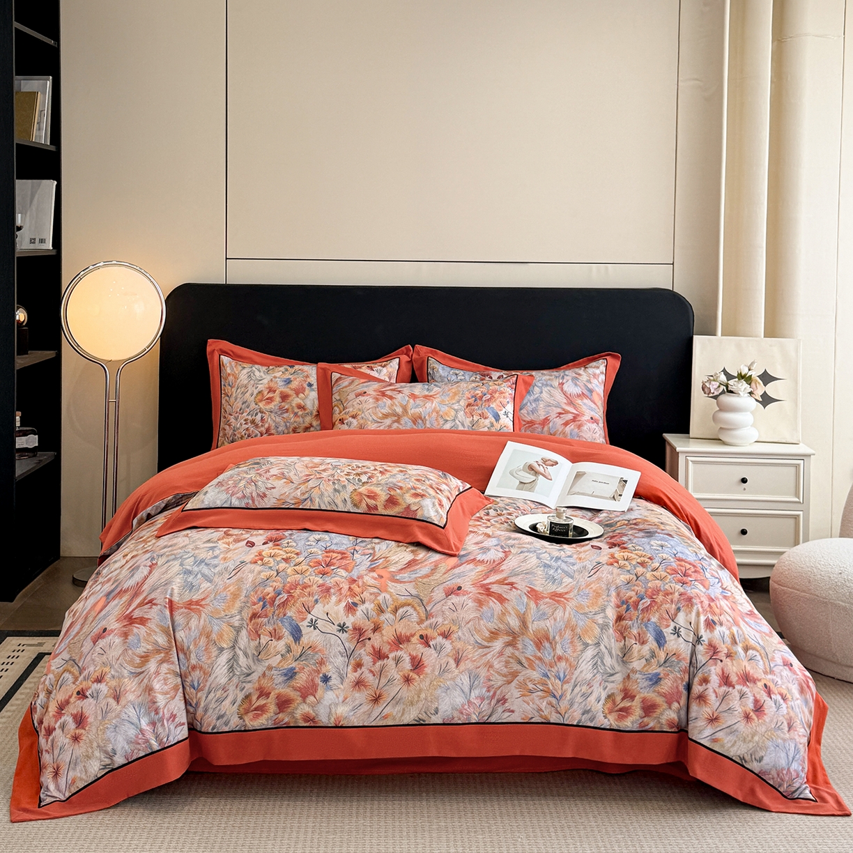 91家纺网 家纺一手货源 找家纺 （总）置顶家纺 2025秋冬新款亲肤加厚140克磨毛四件套-普罗旺斯羽翎系列