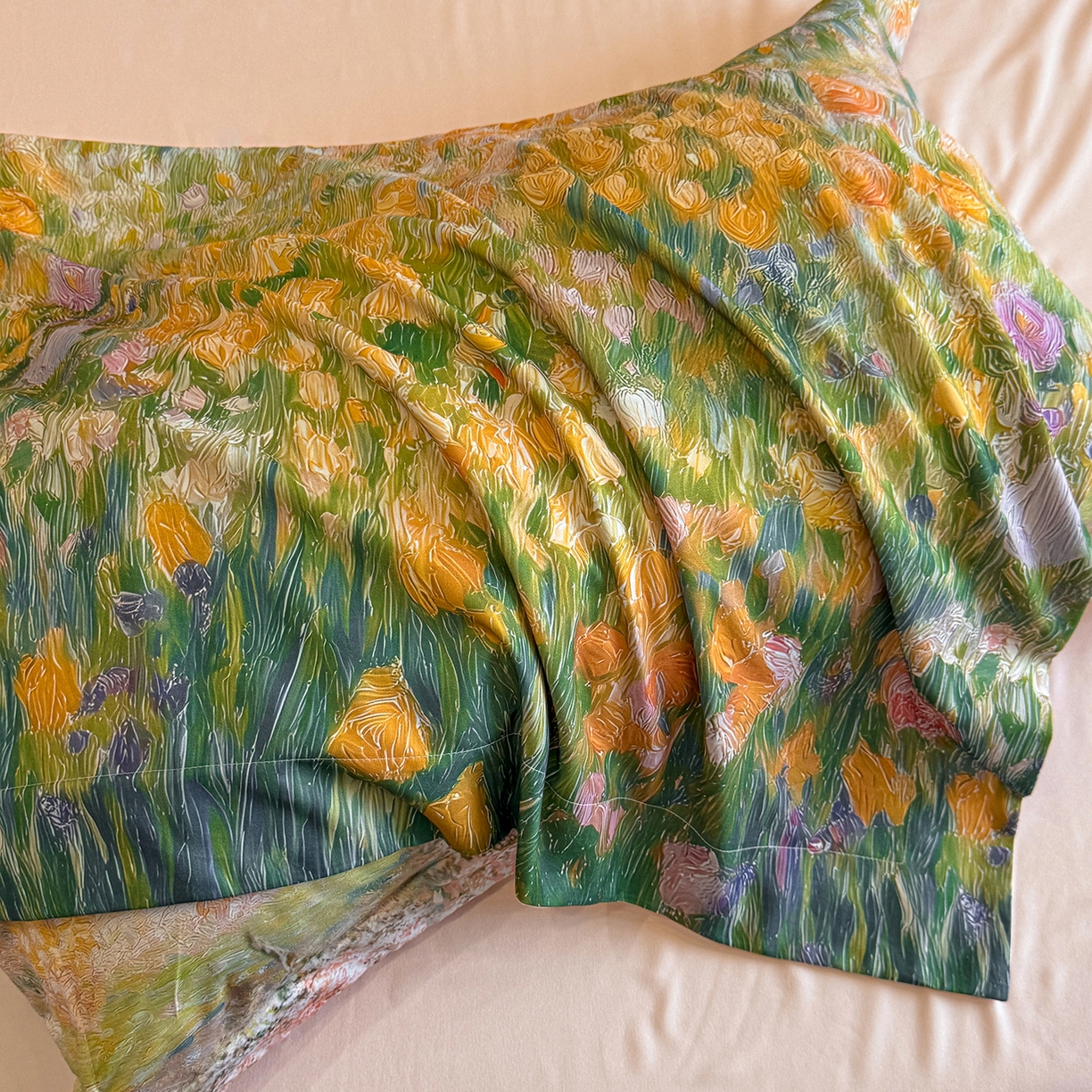 91家纺网 家纺一手货源 找家纺 置顶家纺 2025秋冬新款亲肤加厚140克磨毛四件套-普罗旺斯羽翎系列 普罗旺斯-玉兰