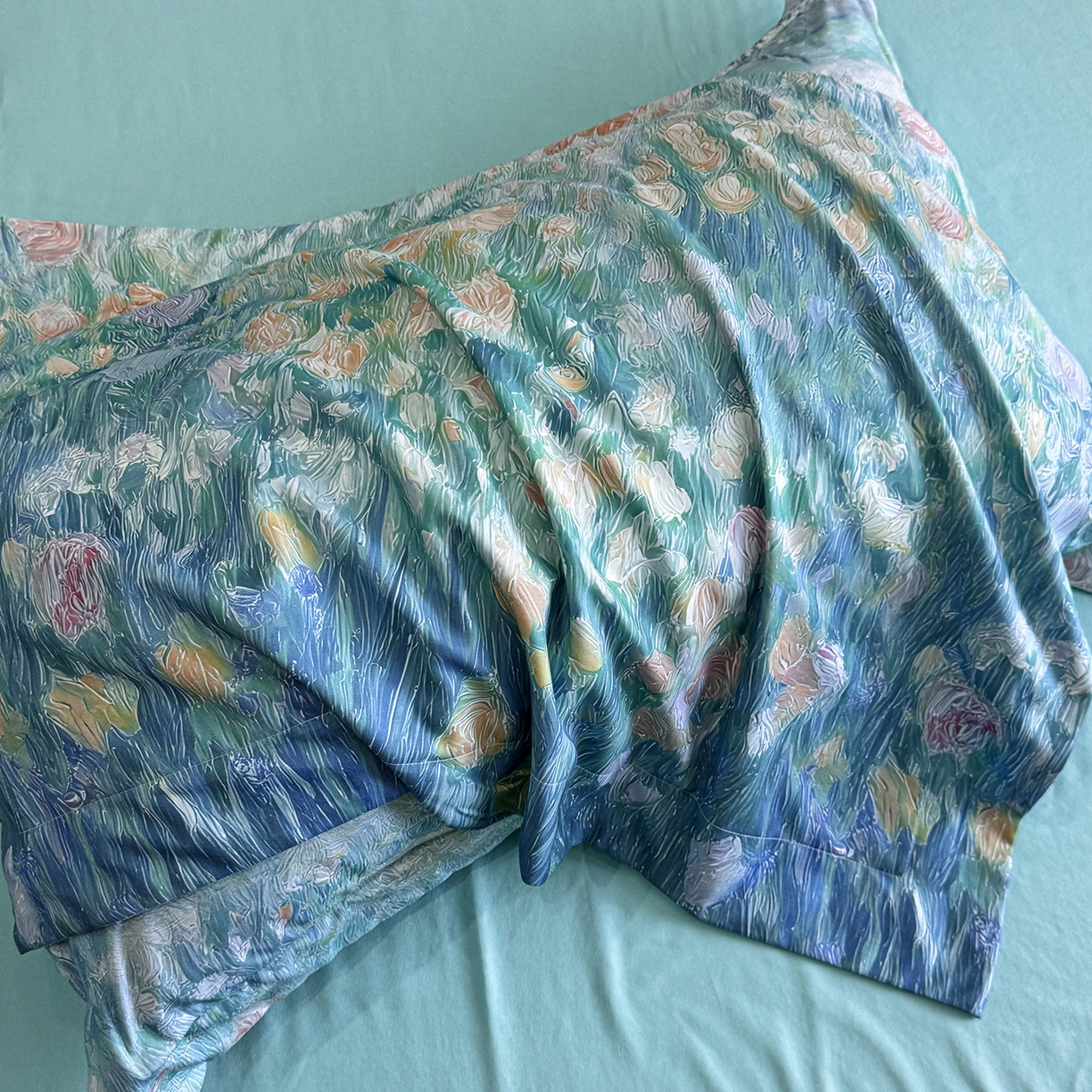 91家纺网 家纺一手货源 找家纺 （总）置顶家纺 2025秋冬新款亲肤加厚140克磨毛四件套-普罗旺斯羽翎系列