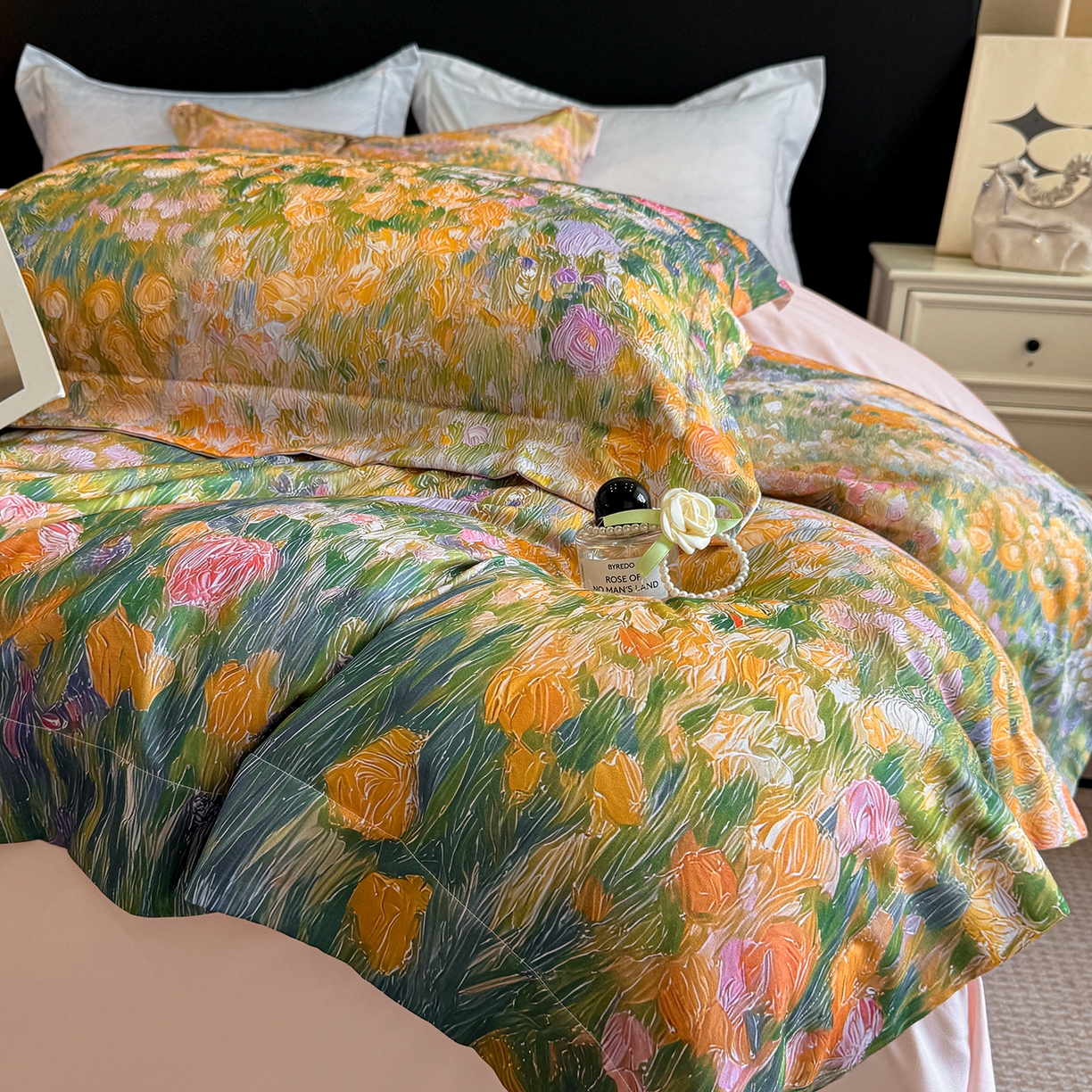 91家纺网 家纺一手货源 找家纺 置顶家纺 2025秋冬新款亲肤加厚140克磨毛四件套-普罗旺斯羽翎系列 普罗旺斯-玉兰