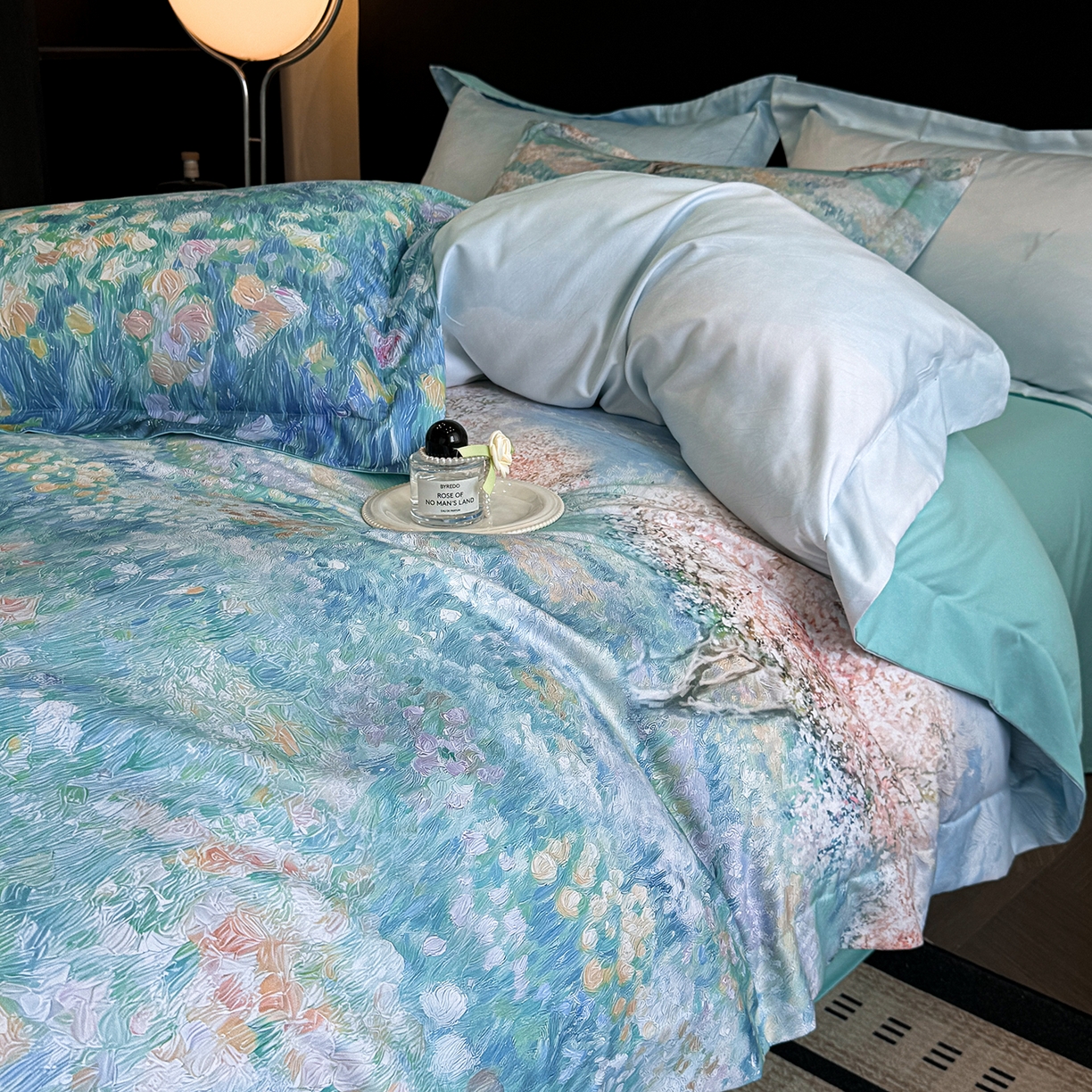 91家纺网 家纺一手货源 找家纺 （总）置顶家纺 2025秋冬新款亲肤加厚140克磨毛四件套-普罗旺斯羽翎系列