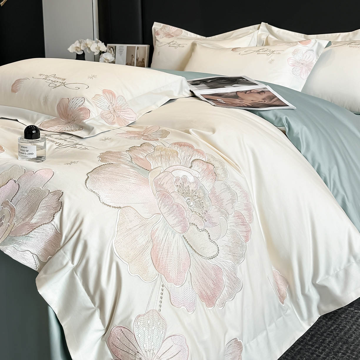 91家纺网 家纺一手货源 找家纺 （总）置顶家纺 2025新款花漾亲肤刺绣系列四件套