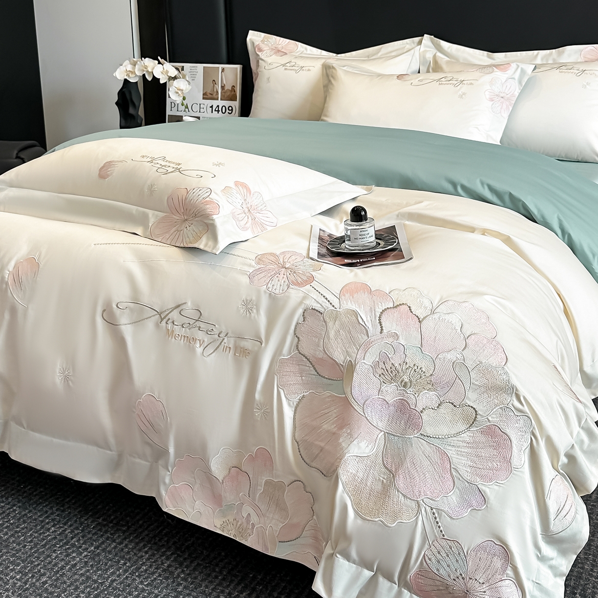 91家纺网 家纺一手货源 找家纺 （总）置顶家纺 2025新款花漾亲肤刺绣系列四件套