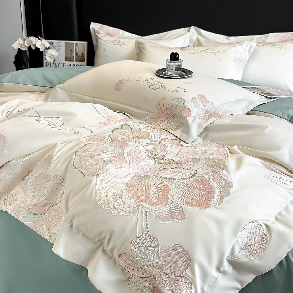 91家纺网 家纺一手货源 找家纺 （总）置顶家纺 2025新款花漾亲肤刺绣系列四件套