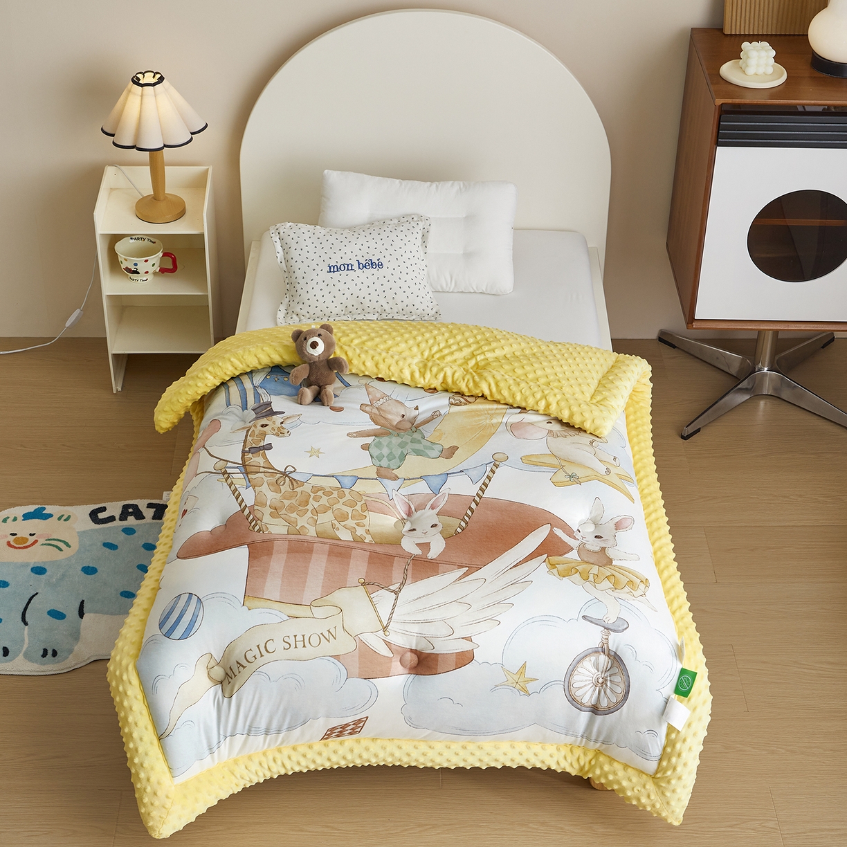 荷马之梦 2025新款针织棉数码印花大版手绘原创豆豆绒被芯儿童被子春秋被冬被-梦境系列 梦境-云端演出