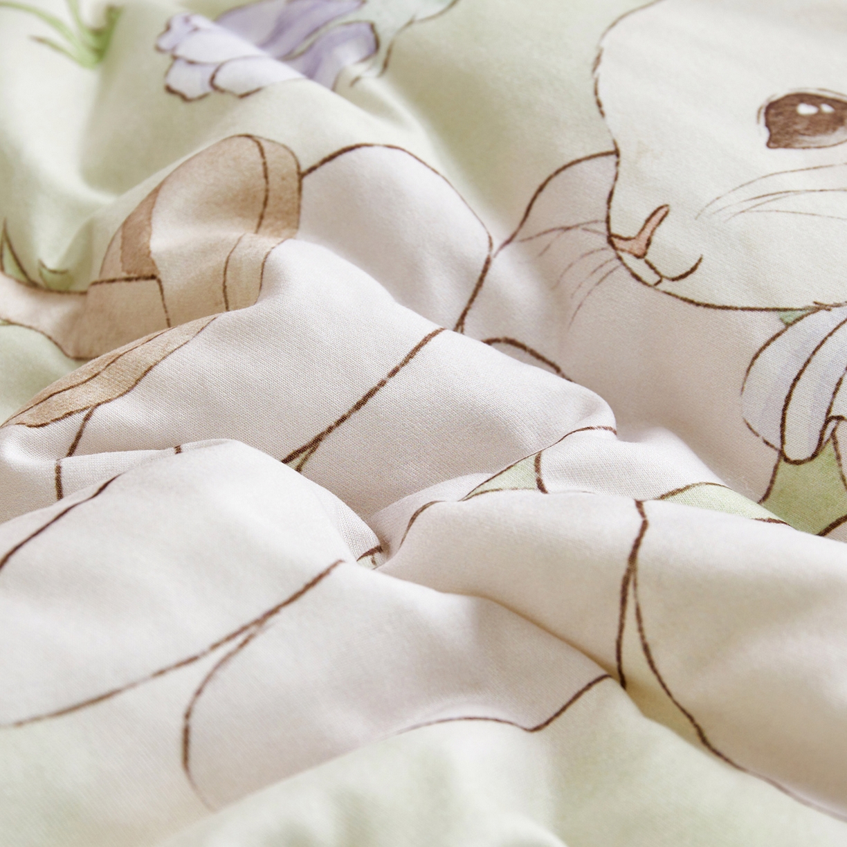 91家纺网 家纺一手货源 找家纺 荷马之梦 2025新款针织棉数码印花大版手绘原创豆豆绒被芯儿童被子春秋被冬被-梦境系列 梦境-精灵兔之屋