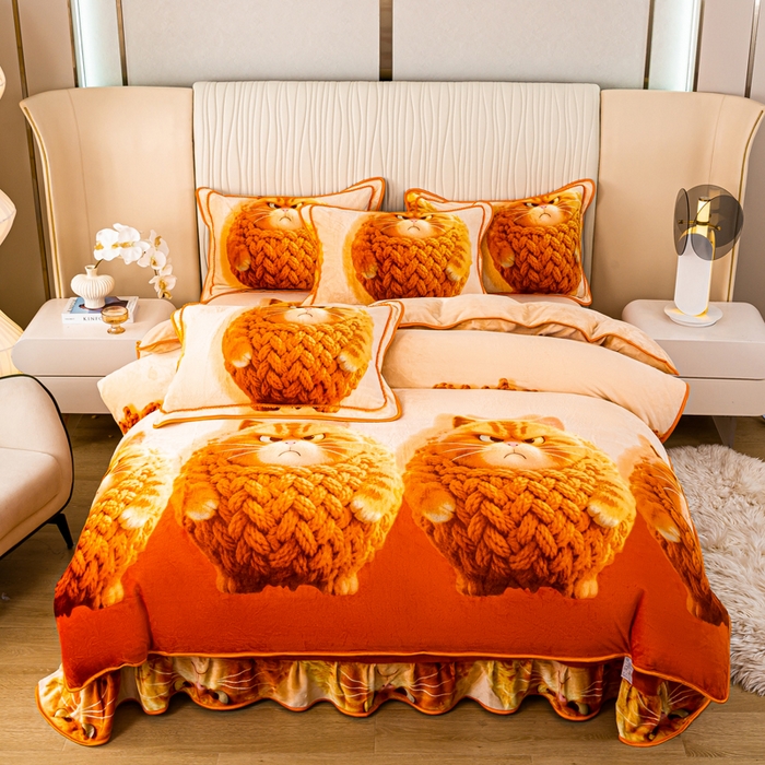 91家纺网 家纺一手货源 找家纺 （总）念家居 2025新款高克重牛奶绒四件套保暖金貂绒四件套直播爆款