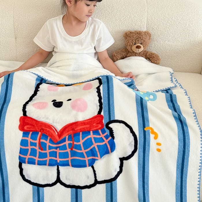 91家纺网 家纺一手货源 找家纺 嗨生活 2025新款牛奶绒毛毯儿童毛毯幼儿园休闲沙发毯床单推车毯毛毯毯子 雪地狗