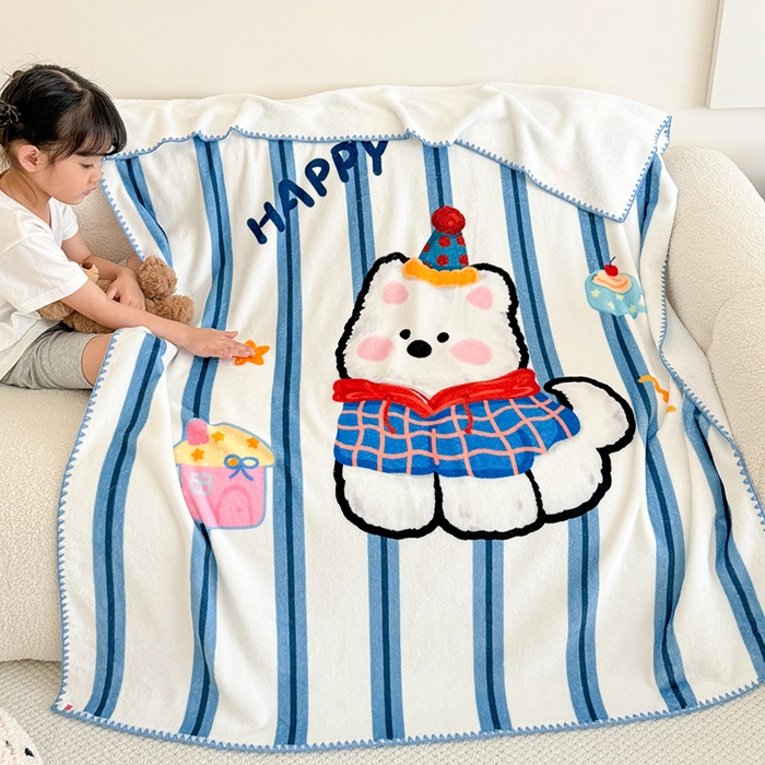 91家纺网 家纺一手货源 找家纺 嗨生活 2025新款牛奶绒毛毯儿童毛毯幼儿园休闲沙发毯床单推车毯毛毯毯子 雪地狗