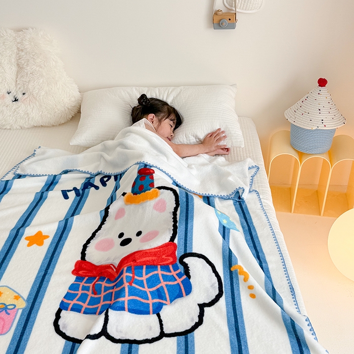 91家纺网 家纺一手货源 找家纺 嗨生活 2025新款牛奶绒毛毯儿童毛毯幼儿园休闲沙发毯床单推车毯毛毯毯子 雪地狗