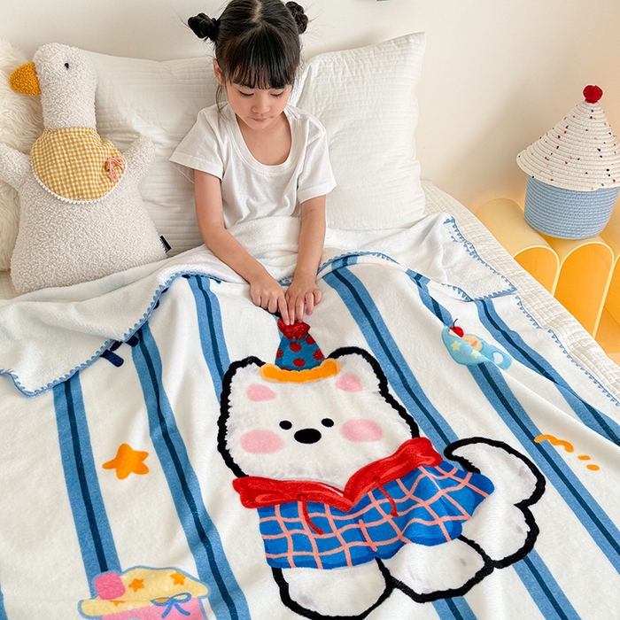 91家纺网 家纺一手货源 找家纺 嗨生活 2025新款牛奶绒毛毯儿童毛毯幼儿园休闲沙发毯床单推车毯毛毯毯子 雪地狗