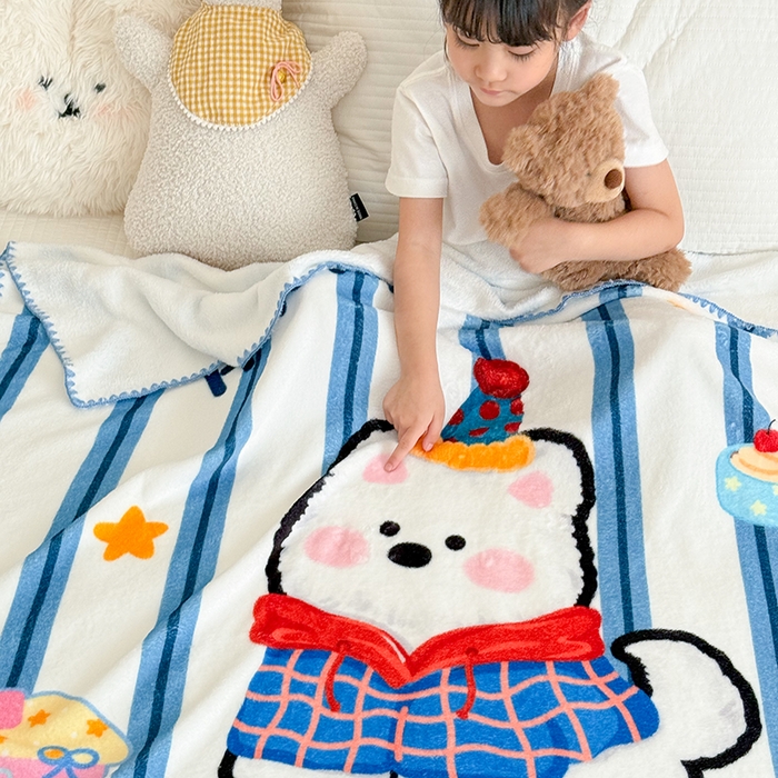 91家纺网 家纺一手货源 找家纺 嗨生活 2025新款牛奶绒毛毯儿童毛毯幼儿园休闲沙发毯床单推车毯毛毯毯子 雪地狗