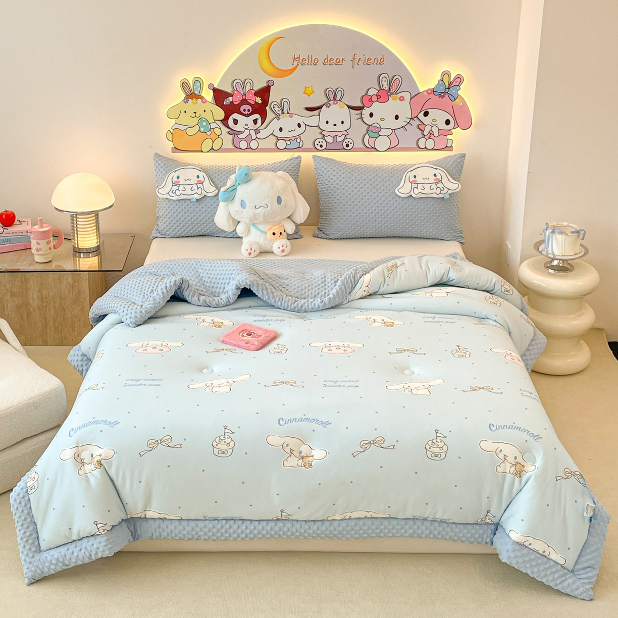 91家纺网 家纺一手货源 找家纺 （总）花满路 2024新款儿童三丽鸥迪士尼系列秋冬豆豆被冬被春秋被被子被芯