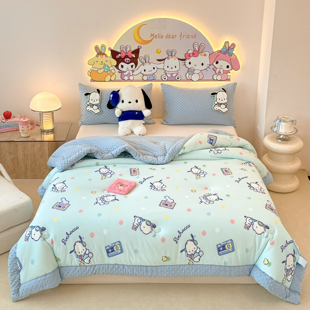 91家纺网 家纺一手货源 找家纺 （总）花满路 2024新款儿童三丽鸥迪士尼系列秋冬豆豆被冬被春秋被被子被芯