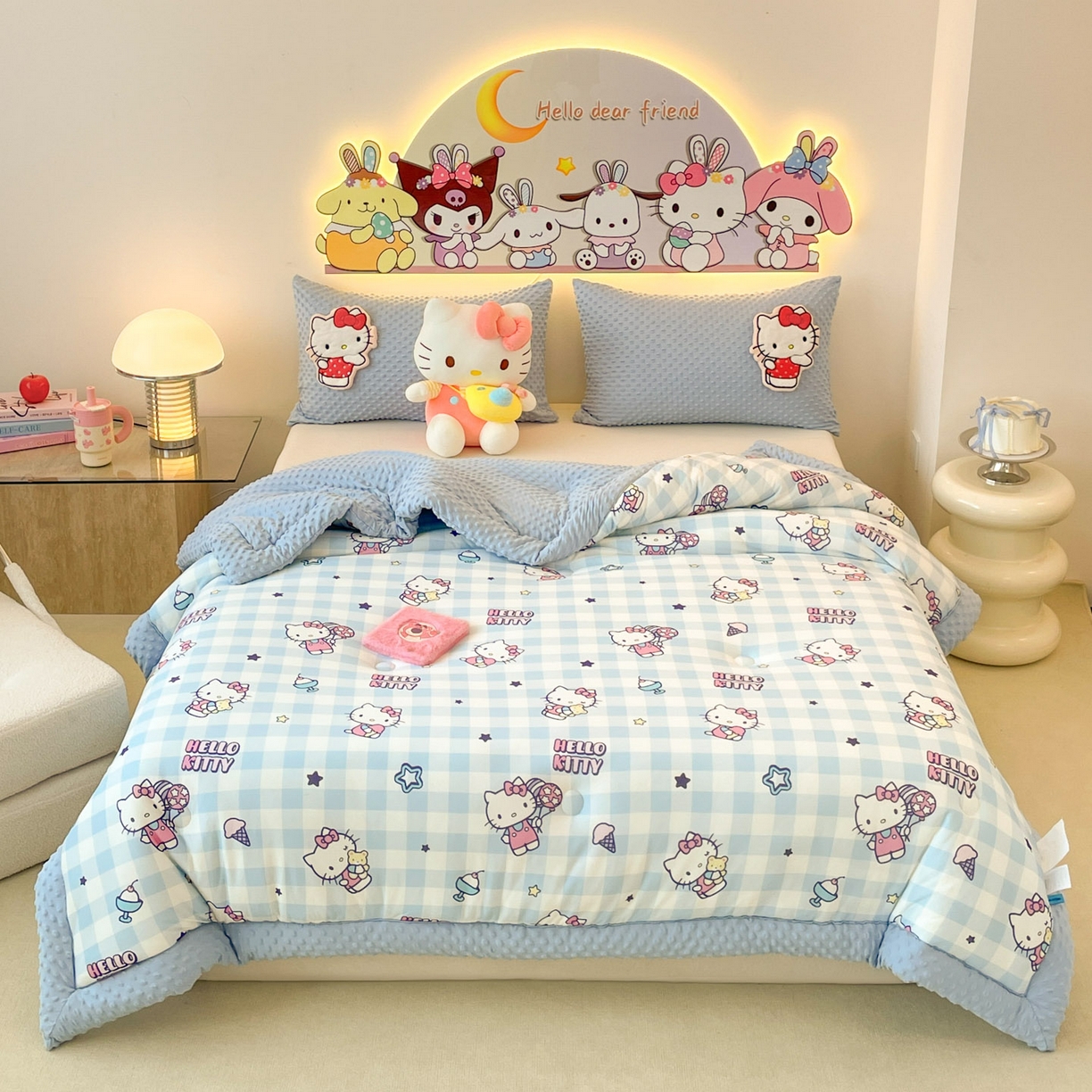 91家纺网 家纺一手货源 找家纺 （总）花满路 2024新款儿童三丽鸥迪士尼系列秋冬豆豆被冬被春秋被被子被芯