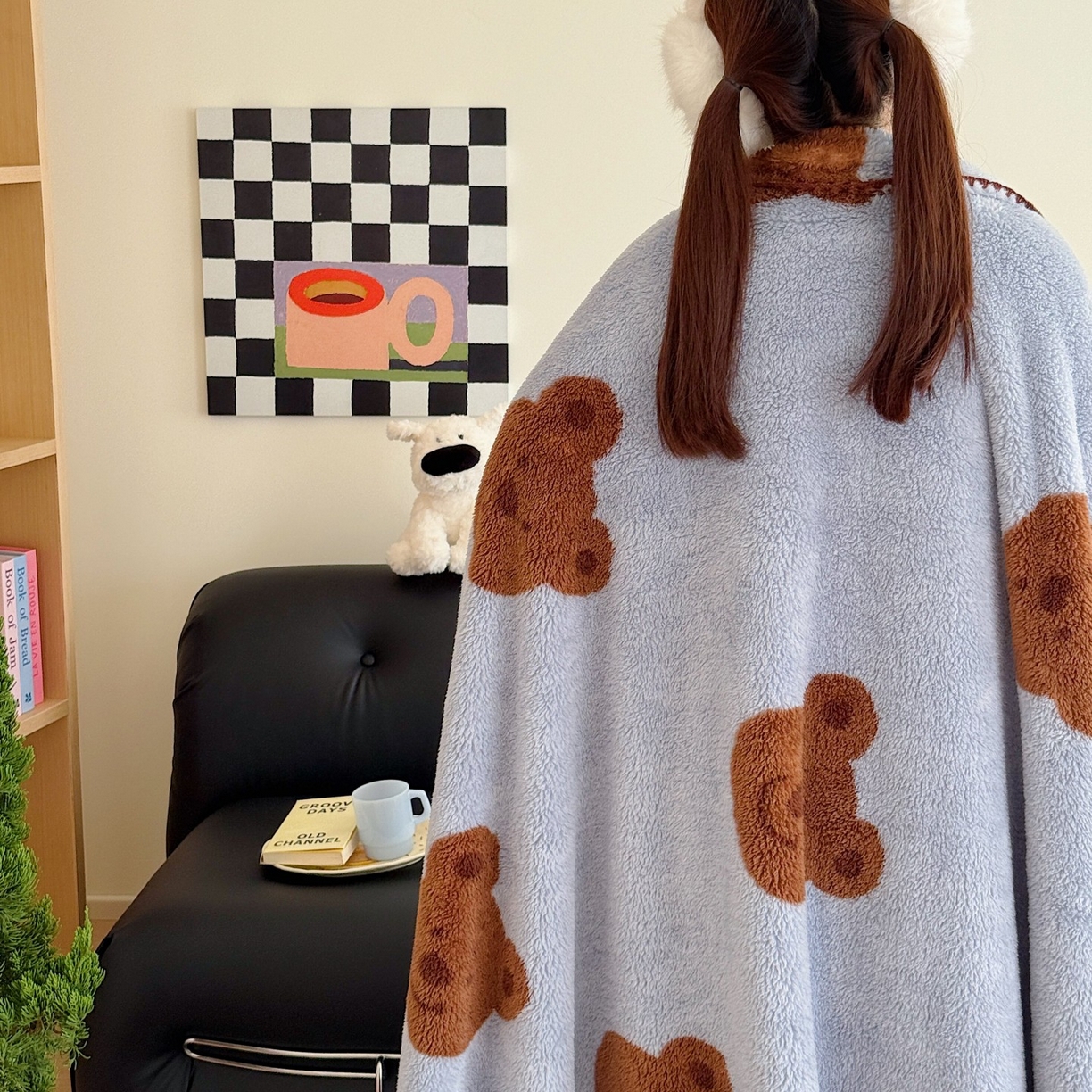 91家纺网 家纺一手货源 找家纺 （总）顾里家纺 2025新款韩系卡通云朵绒盖毯